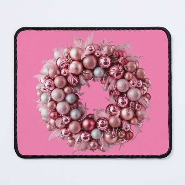 Item preview, Pink Christmas Wreath With Feathers | Light Pink designed and sold by PinkGoddessLove.