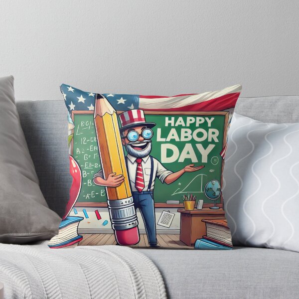 Item preview, Classroom Teacher Celebrating Labor Day with Learning and Laughter. designed and sold by Linework Studio.