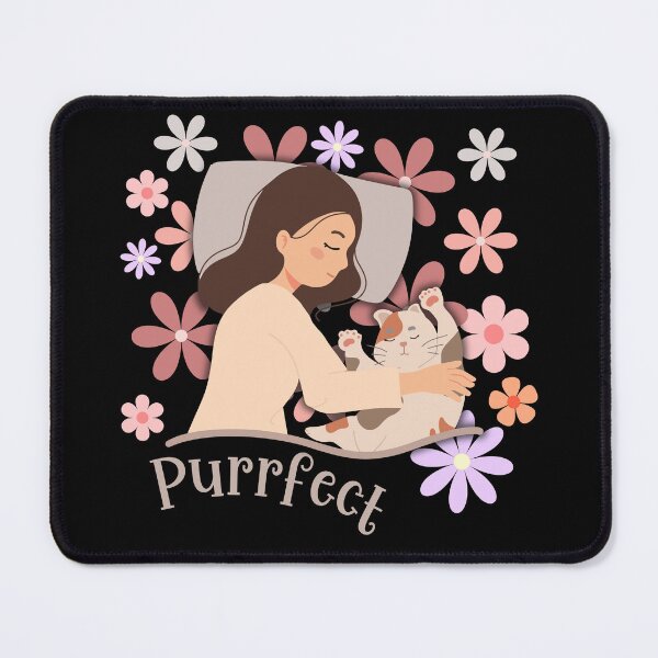 Item preview, the cat sleeps with the woman purrfect dream designed and sold by MatysDesign.