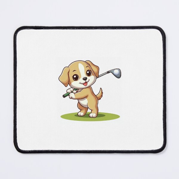 Item preview, Cute puppy playing golf swinging golf club designed and sold by boomfire153.