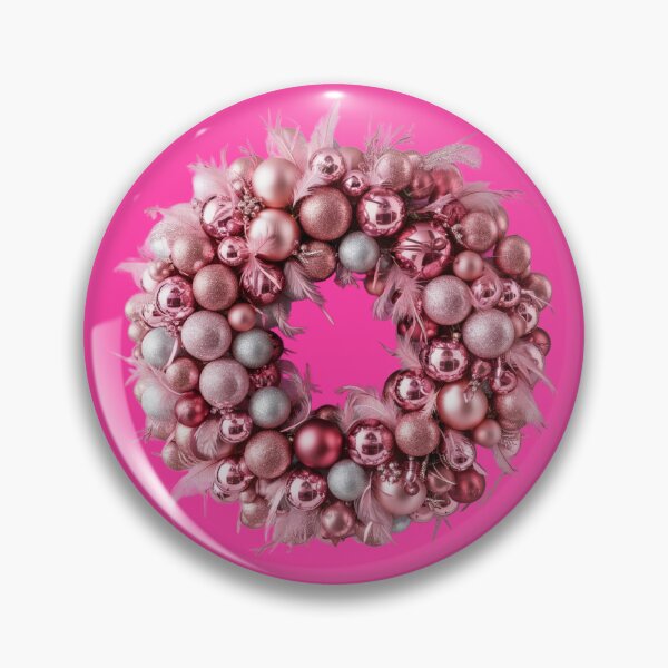 Item preview, Pink Christmas Wreath With Feathers | Pink designed and sold by PinkGoddessLove.