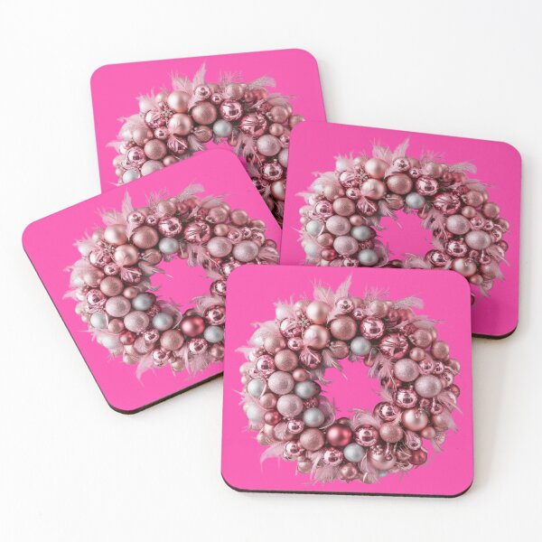 Item preview, Pink Christmas Wreath With Feathers | Pink designed and sold by PinkGoddessLove.