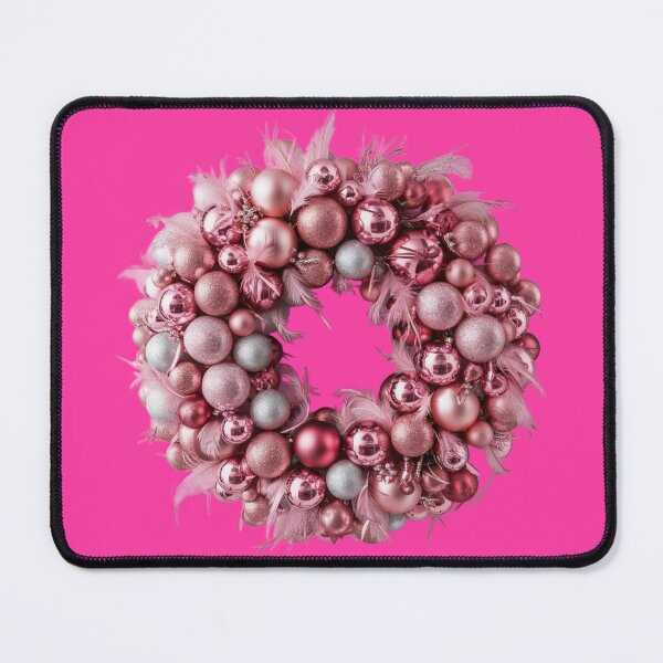 Item preview, Pink Christmas Wreath With Feathers | Pink designed and sold by PinkGoddessLove.