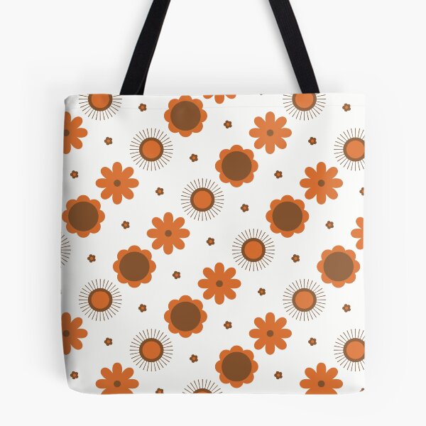 Item preview, Retro Orange and Brown Floral designed and sold by MadeByGeeClowes.