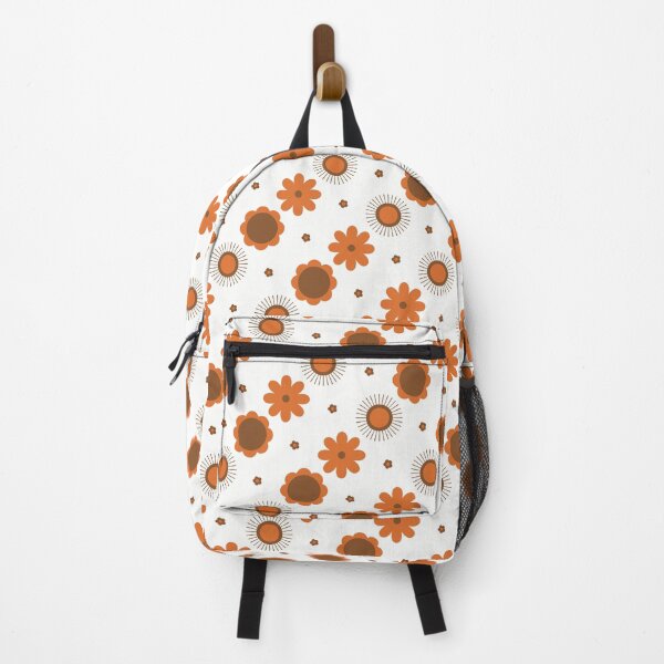 Item preview, Retro Orange and Brown Floral designed and sold by MadeByGeeClowes.