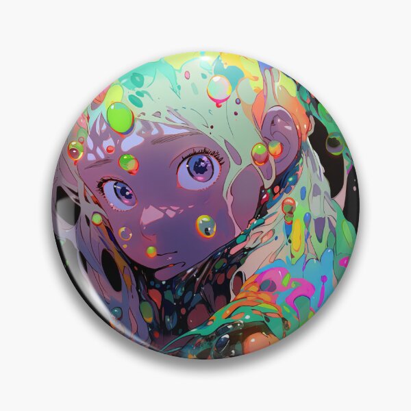 Item preview, Neon Slime Bubbles Anime Girl designed and sold by bubblegoth.
