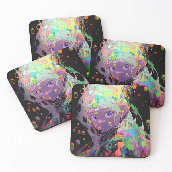 Item preview, Neon Slime Bubbles Anime Girl designed and sold by bubblegoth.