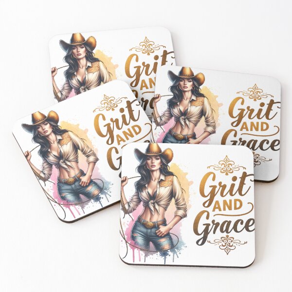 Item preview, ✨Grit and Grace – Cowgirl with Hat and Lasso Design for Apparel, Mugs, Stickers & More designed and sold by artedigital99.