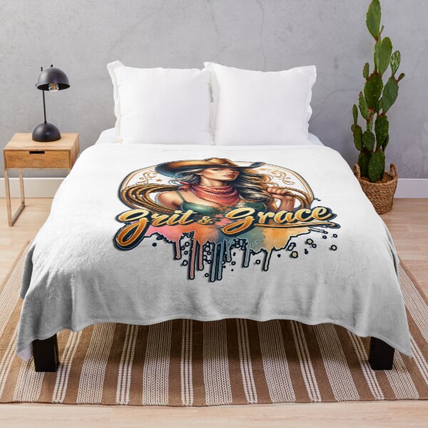 Item preview, ✨Grit and Grace – Cowgirl with Hat and Lasso Design for Apparel, Mugs, Stickers & More designed and sold by artedigital99.