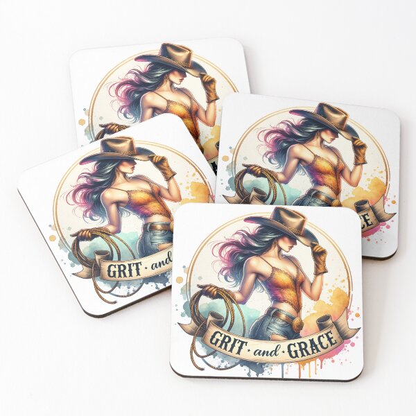 Item preview, ✨Grit and Grace: diseño de vaquera con sombrero y lazo para ropa, tazas, calcomanías y más designed and sold by artedigital99.
