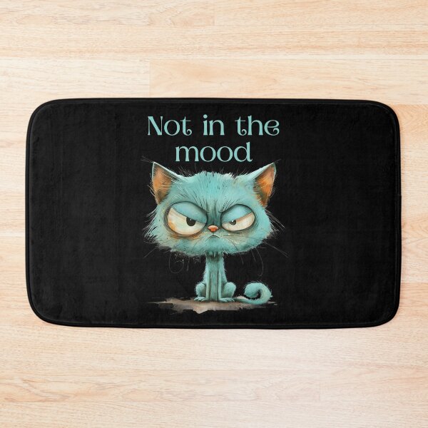 Item preview, Green cat not in the mood designed and sold by MatysDesign.