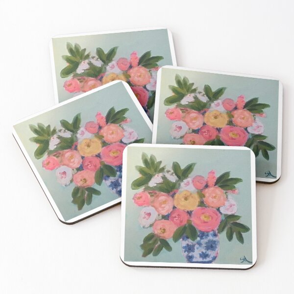 Item preview, Roses in chinoiserie vase designed and sold by SusanHornerArt.