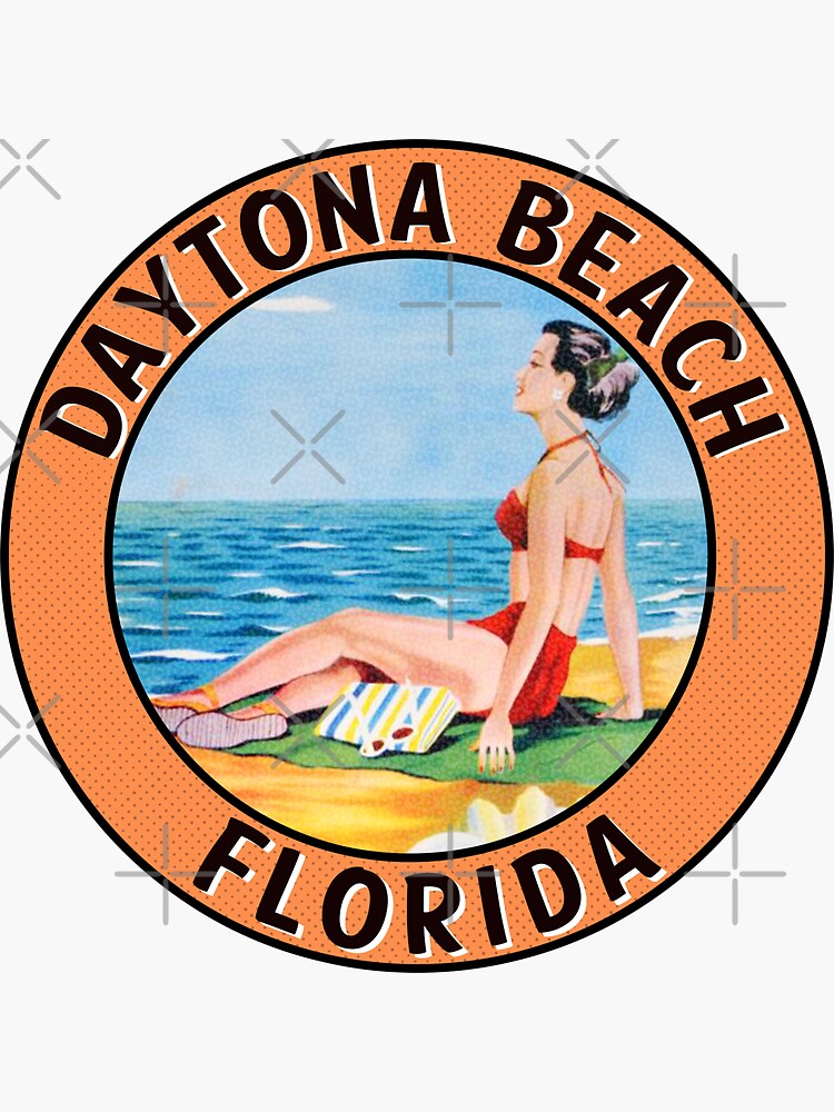 Daytona Beach Florida Vintage Style Travel Beach Bikini