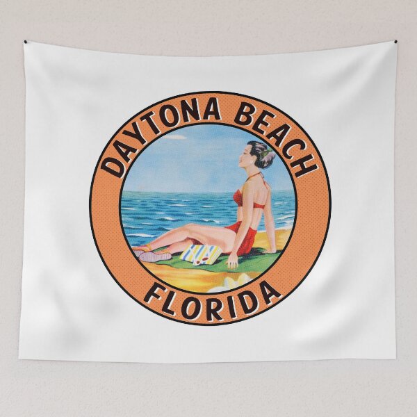 Item preview, Daytona Beach Florida Vintage Style Travel Beach Bikini designed and sold by DESTINATIONS DECAL.