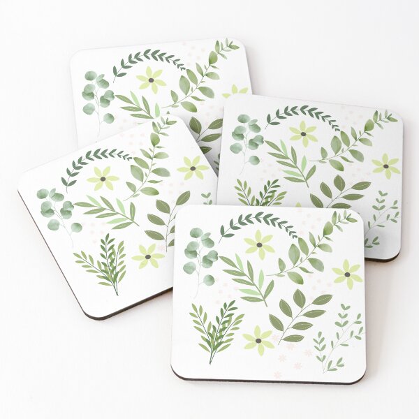 Item preview, Floral Green Leaf Flowers Lovers designed and sold by CCKimShop.