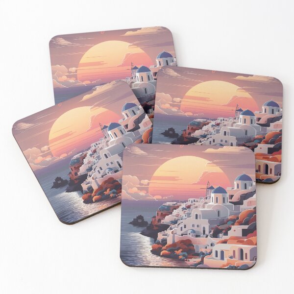 Item preview, Santorini Sunset Serenity designed and sold by DIUMERI.