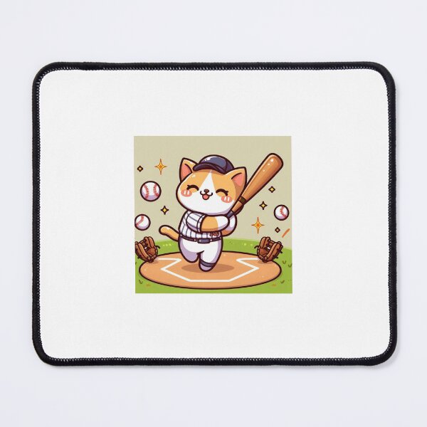 Item preview, Cute Kitten Playing Baseball & Batting designed and sold by boomfire153.