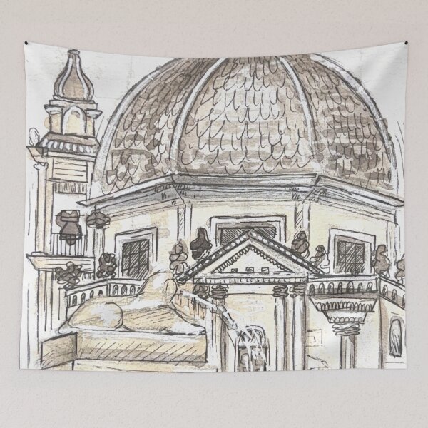 Item preview, Piazza Del Popolo Watercolor Illustration designed and sold by kriti130.