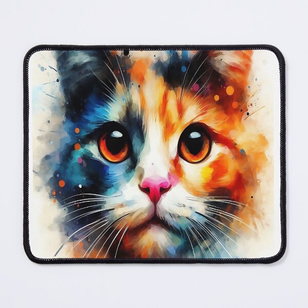 Item preview, Tabby Cat Colorful Portrait | Ginger Feline Kitty designed and sold by Chic-Fun.