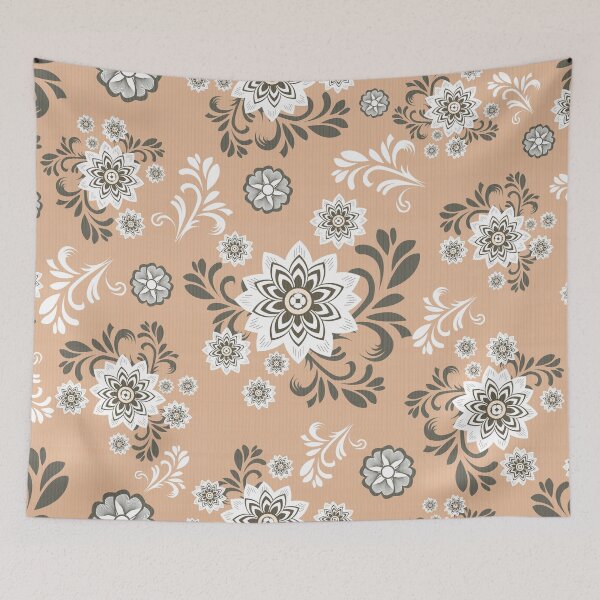 Item preview, Oreintal Flora Damask Seamless pattern  embroidery, Indian style.  art ornament print.Design for carpet, cover.wallpaper, wrapping, fabric, clothing  Ethnic geometric fabric pattern Cross Stitch designed and sold by Smht1928.