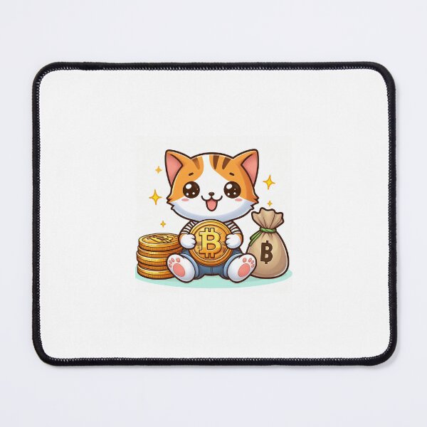 Item preview, Cute Kitty Holding A Bitcoin Cryptocurreny designed and sold by boomfire153.