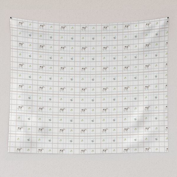 Item preview, Cute farm animals Scottish cell print designed and sold by HandmadeMood.