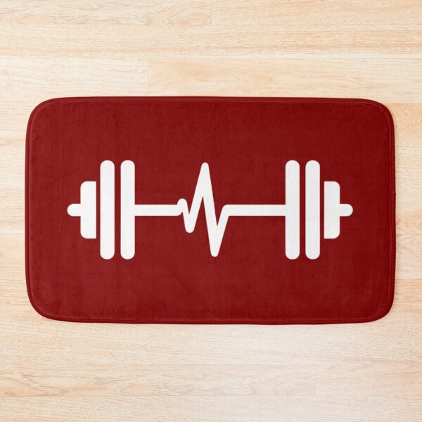Item preview, A heartbeat line incorporated into the shape of a barbell designed and sold by 123ks.