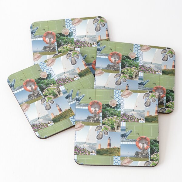 Item preview, Beach Town Nautical Collage designed and sold by dormsanddoodles.