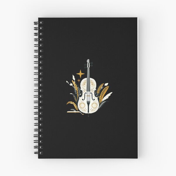 Item preview, A cello illustration in a Scandinavian folk art style, with suns and moons in maple and beige colors designed and sold by NineSketch.