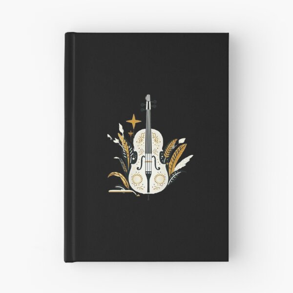 Item preview, A cello illustration in a Scandinavian folk art style, with suns and moons in maple and beige colors designed and sold by NineSketch.