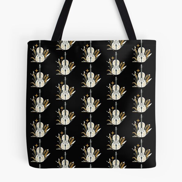 Item preview, A cello illustration in a Scandinavian folk art style, with suns and moons in maple and beige colors designed and sold by NineSketch.