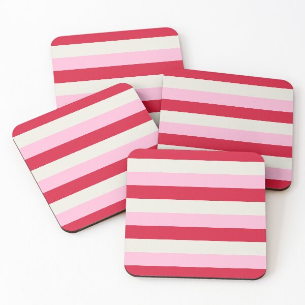 Item preview, 3 RED, COTTON CANDY PINK and CREAM Horizontal STRIPES designed and sold by RachelMacht.