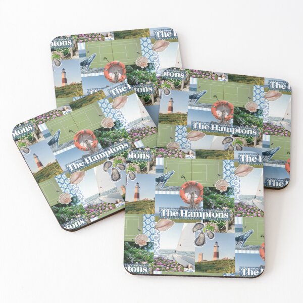 Item preview, Hamptons Long Island Beach Town Nautical Collage designed and sold by dormsanddoodles.