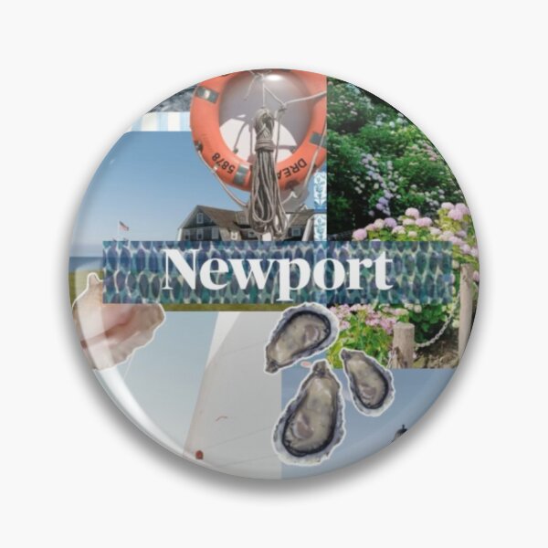 Item preview, Newport Rhode Island Beach Town Nautical Collage designed and sold by dormsanddoodles.