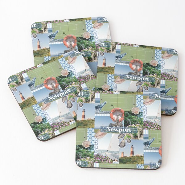 Item preview, Newport Rhode Island Beach Town Nautical Collage designed and sold by dormsanddoodles.