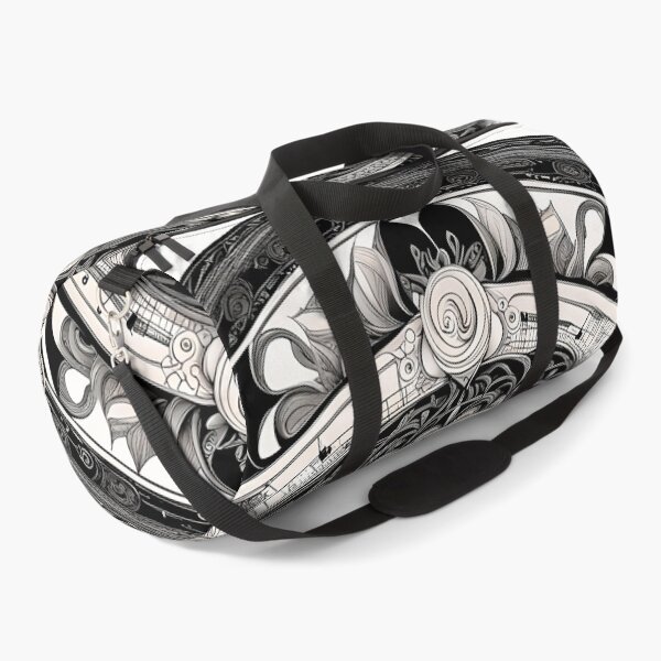 Item preview, Musical Mandala in Black and White with Floral Details designed and sold by MandalasShops.