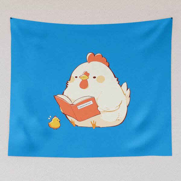 Item preview, Cute Bookish Chicken designed and sold by RetroPrints.