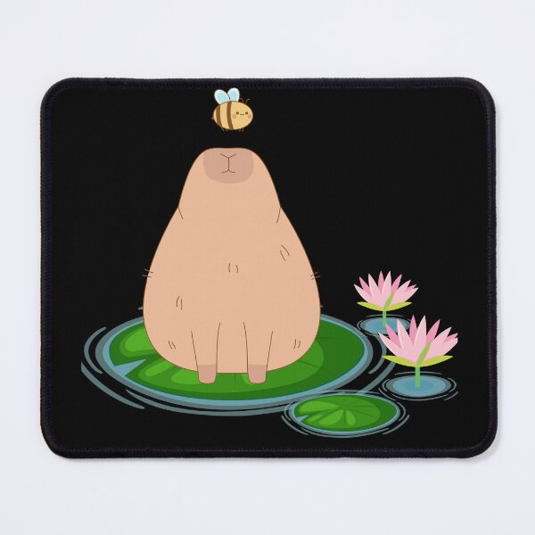 Item preview, Capybara and A Bee Water Lily  designed and sold by CCKimShop.