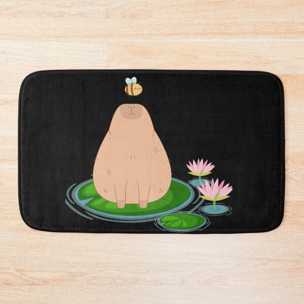 Item preview, Capybara and A Bee Water Lily  designed and sold by CCKimShop.