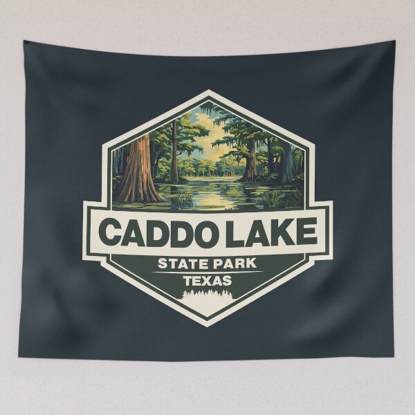 Item preview, Caddo Lake State Park Texas Travel Art Emblem designed and sold by KrisSidDesigns.