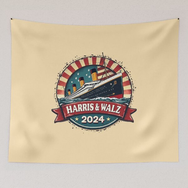 Item preview, The Unsinkable Campaign: Harris & Walz 2024 designed and sold by Moodific.