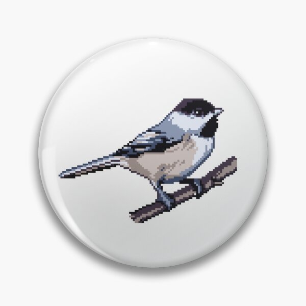 Item preview, Carolina Chickadee Pixel Art Bird designed and sold by Catebooks.