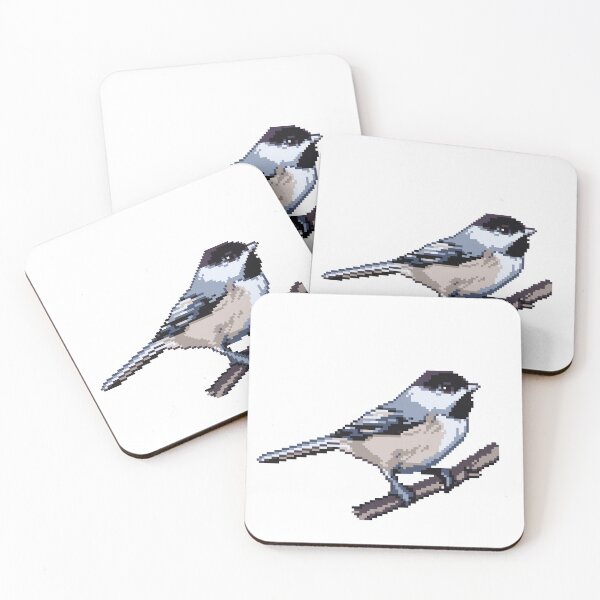 Item preview, Carolina Chickadee Pixel Art Bird designed and sold by Catebooks.