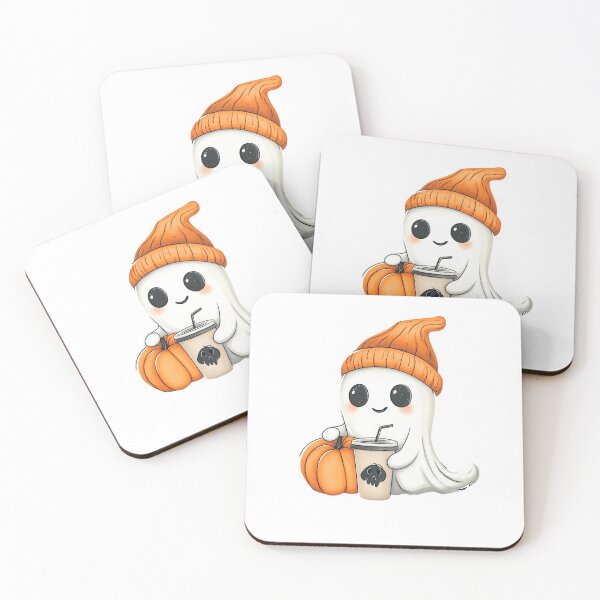 Item preview, Halloween Ghost Drinking Coffee designed and sold by DigiHouse.