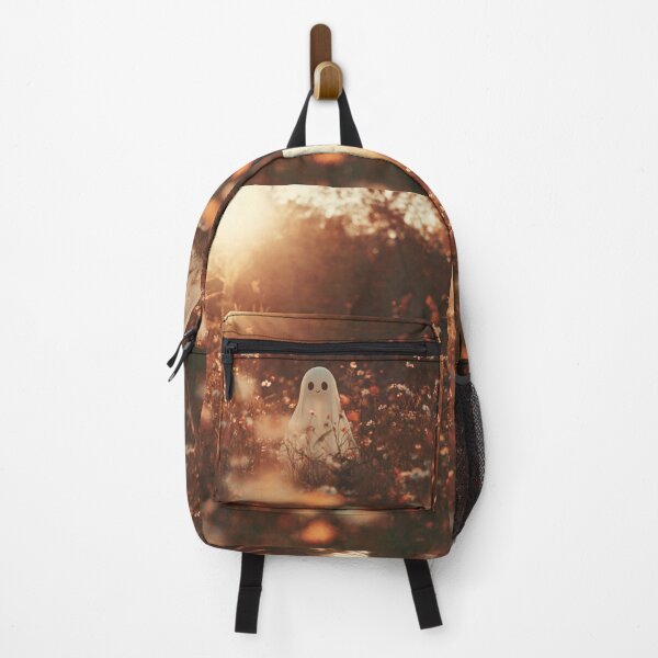 Item preview, Cute Chost Standing in Autumn Meadow in sunset designed and sold by ChuckleSpace.