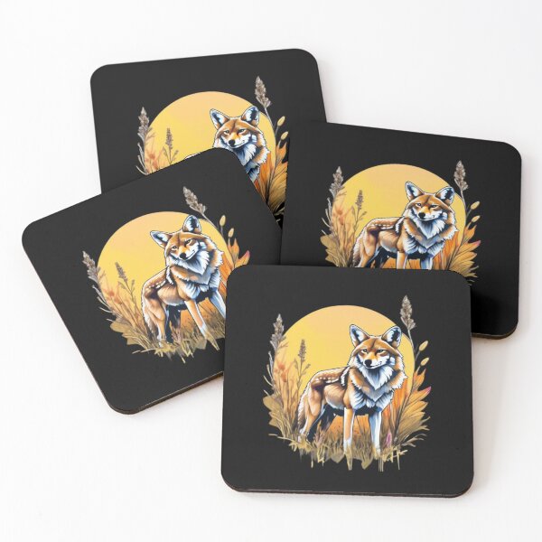 Item preview, watercolor prairie coyote designed and sold by EuropeanPrints.