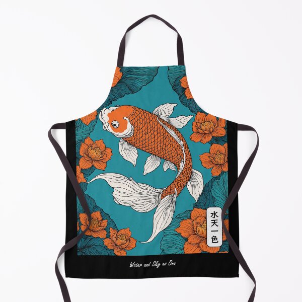 Item preview, Koi Fish - Water and Sky as One - Yojijukugo designed and sold by Rokoyo Prints.