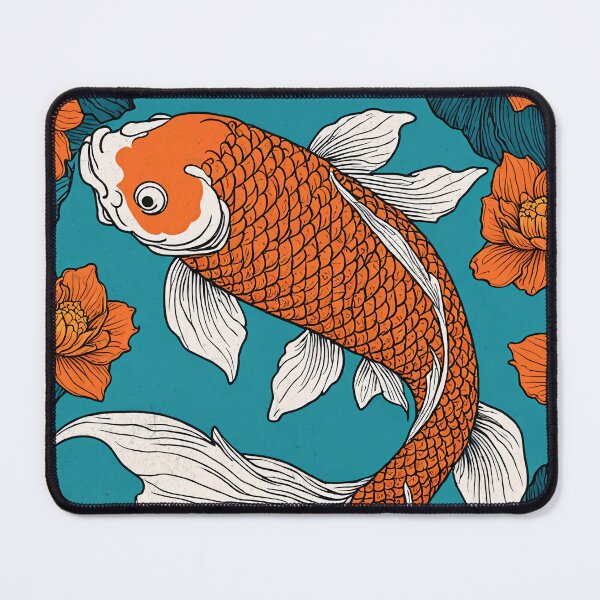 Item preview, Koi Fish - Water and Sky as One - Yojijukugo designed and sold by Rokoyo Prints.