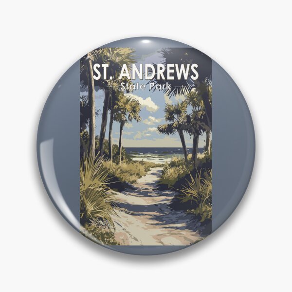 Item preview, St. Andrews State Park Florida Travel Art Vintage designed and sold by KrisSidDesigns.