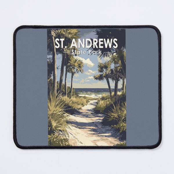 Item preview, St. Andrews State Park Florida Travel Art Vintage designed and sold by KrisSidDesigns.